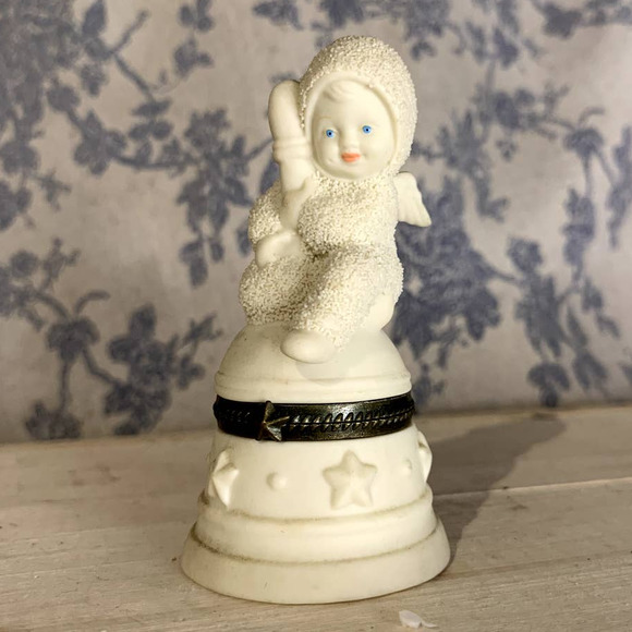 Department 56 Snowbabies "Ring For You" Bisque Hinged Box - Picture 4 of 8